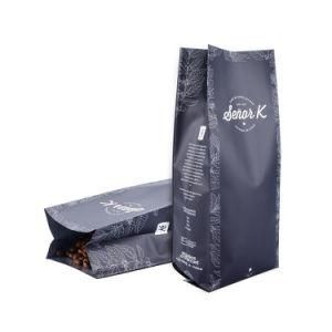 Food Grade Brc Custom 500g Coffee Bean Packaging Side Gusset Bag with Valve Matte Finish Good Barrier Aluminum Foil Coffee Bag