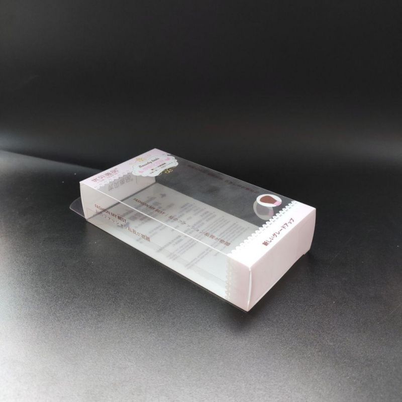 Hot Sale PET puff Cosmetic Foldable Packaging Box Plastic Printing Gift Box