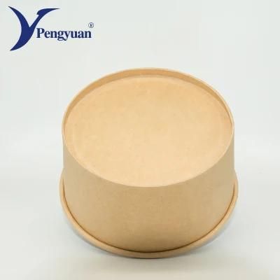 Biodegradable Disposable Size Custom Kraft Paper Salad Bowl