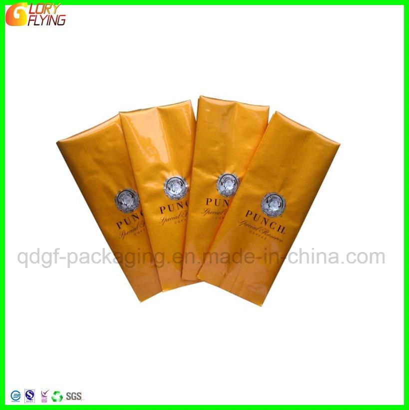 Four-Side Sealed Plastic Paper Bag with Degassing Valve/Coffee Bag/Food Packaging Supplier