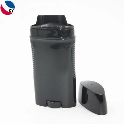 Black Color Oval Shape Deodorant Bottle 80g Deodorant Stick Container