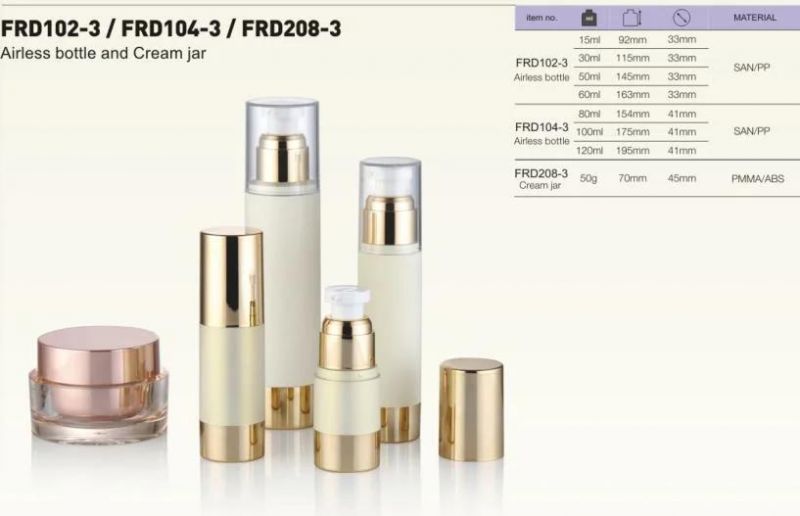 15ml, 30ml, 50ml PP Material Cream Airless Pump Bottle - Cosmetic Airless Lotion Bottle