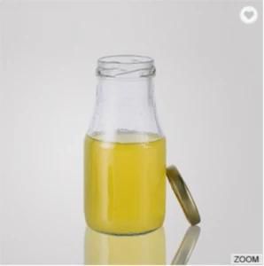 Airtight Storage Honey Sauce Container Clear Glass Bottle with Cap 250ml