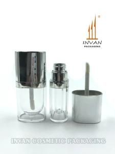 New Design Shiny Silver Cap Plastic Bottle Lip Gloss Tube for Makeup