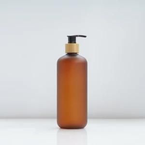 800ml Large Boston Round 28/410 Closure Bamboo Gel Pump Bottle for Cosmetic Shampoo Packaging