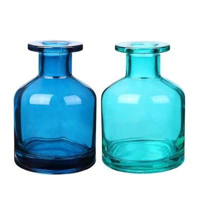 Hot Sale 200ml Empty Black Unique Refillable Home Reed Glass Diffuser Bottle with Cork