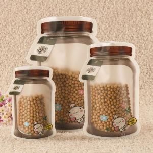 Food Storage Special Shape Reusable Mason Jar Zipper Bag