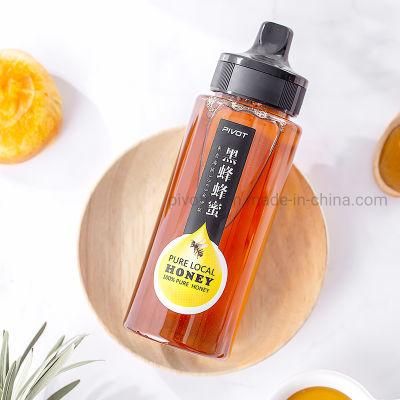 350g Plastic Honey Bottle with Silicone Valve Cap for Packing Honey Syrups