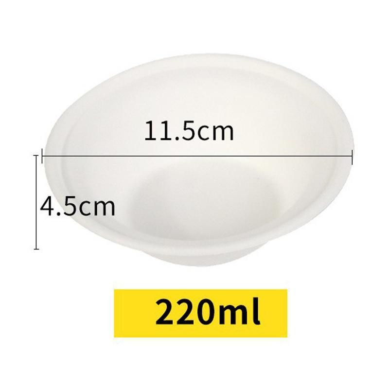 Food Containers Dinnerware Compostable Bagasse Takeaway Bowl for Hot and Cold Food