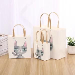 Hot Sale Gift Bag Ins Wind Small Fresh Cat Paper Tote Bag Gift Bag Birthday Companion Hand Gift Bag
