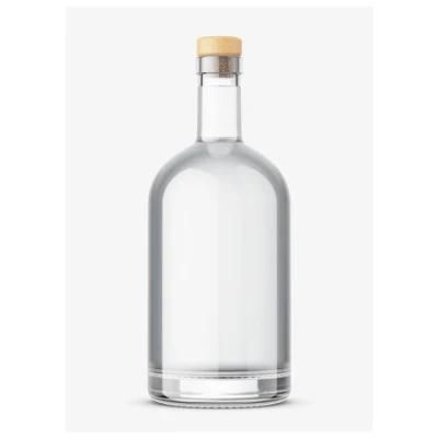 25 Oz Nordic Heavy Base Glass Liquor Bottle with T-Top Synthetic Cork with Bonus Regular Bottle Cork