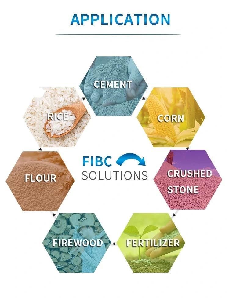 FIBC Bulk Big Plastic Bags Jumbo Packing Construction Sand 1000kg PP Woven Bags