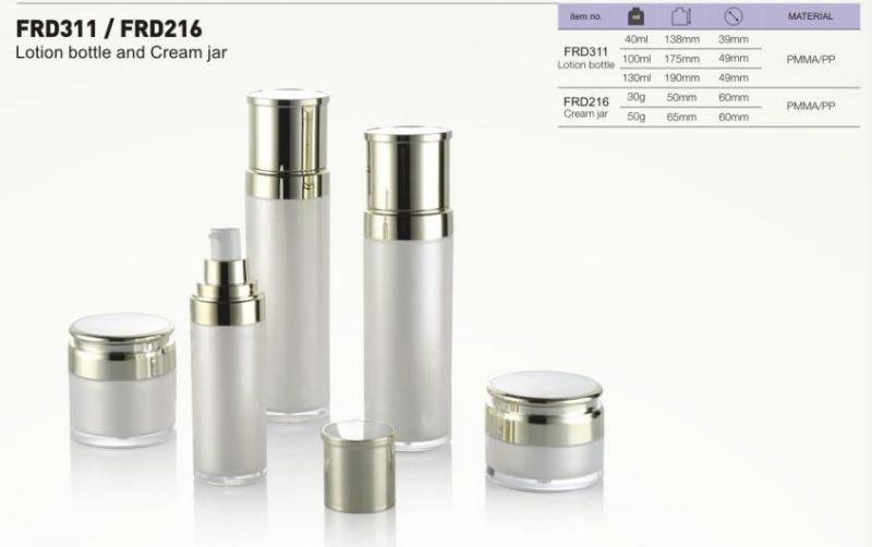 Plastic Container 40ml 100ml 130ml Cosmetic Packaging Airless Bottles for Skin Care