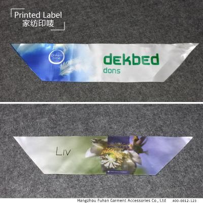 Large Size 100% Polyester Gradient Color Satin Home Textile Label