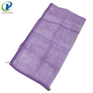 China Factory HDPE Drawstring Ginger Mesh Bag with Satin for Vegetable