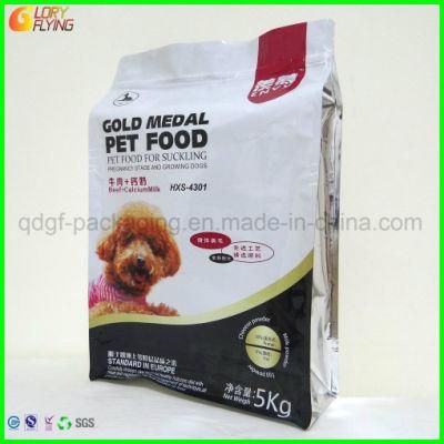 Four-Side Seal Plastic Bag with Slider Zipper for Dog Food Packaging