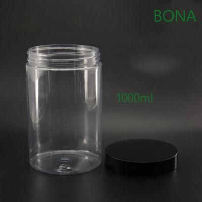 1000ml Empty Transparent Plastic Food Container FDA