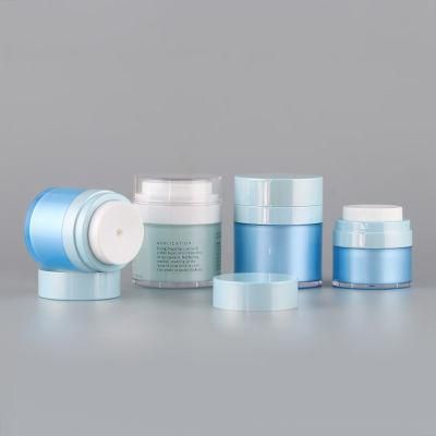 New 15ml 30ml 50ml White Cosmetic Empty Frosted Glass Cosmetic Packaging Container Jar Airless for Snail Cream