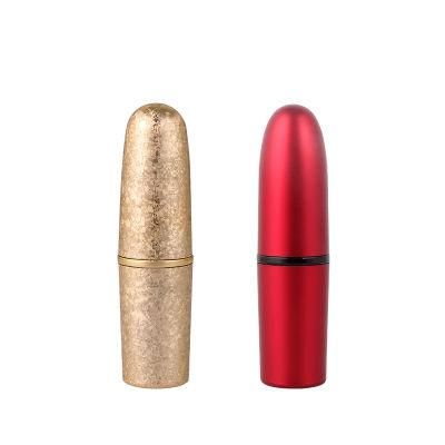 Luxury Bullet Shape Metal Gold in Stock Lip Blam Tube Lipstick Containers Tubes