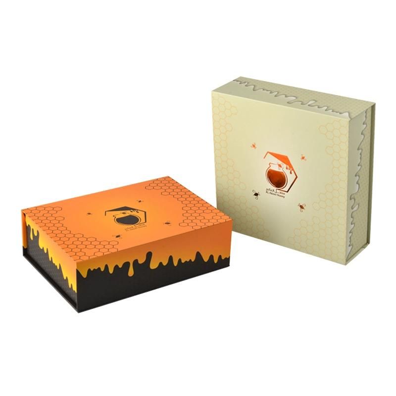 Custom Cardboard Magnetic Packaging Box Luxury Printing Honey Gift Box
