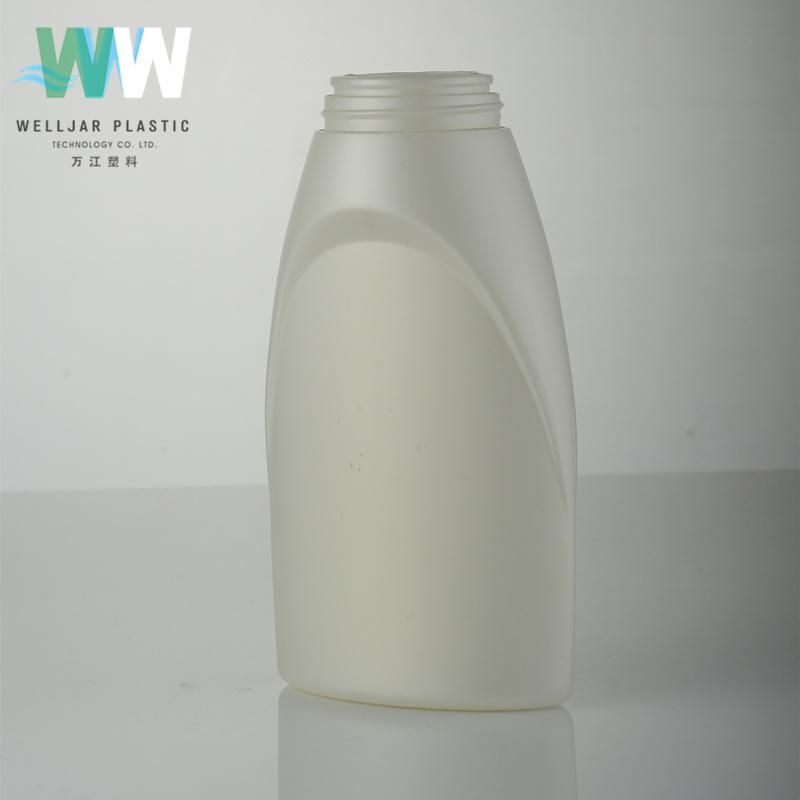 215ml Plastic Container Flat Ribbed Bottle with PE Screw Cap
