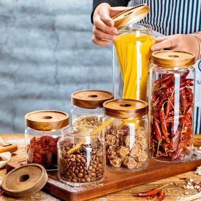 Round Glass Packing Jar for Food Storage