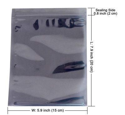 Semi Clear Shielding Electronic Packaging Pouch Moisture Barrier ESD Metallic Plastic Bag