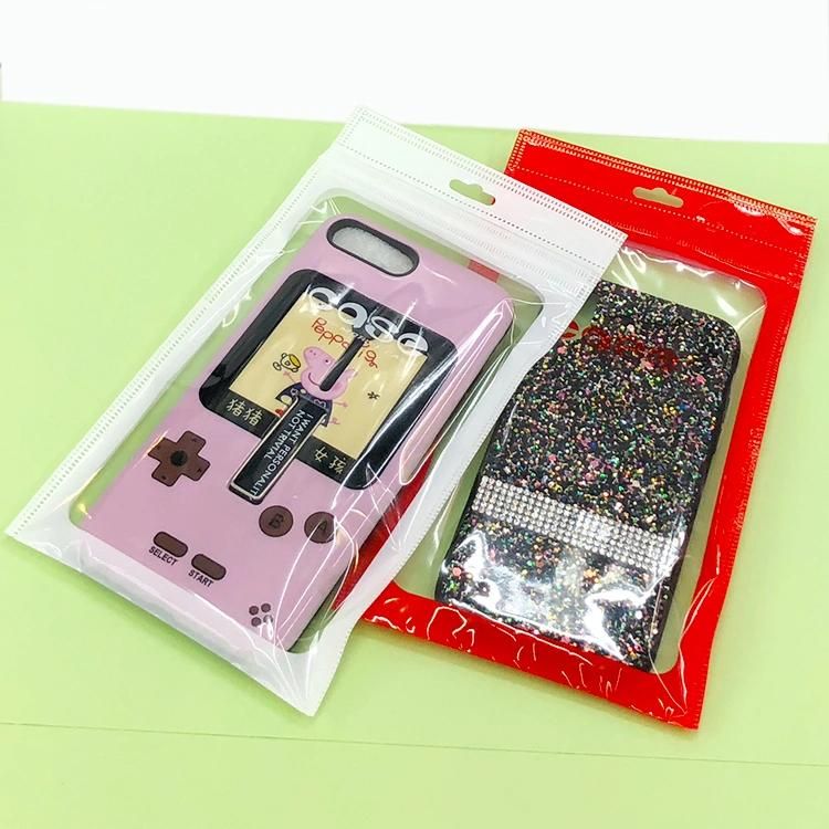 Phone Case Packaging Golden Plastic Bag Clear Zipper Bags