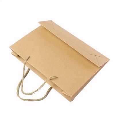 Eco-Friendly Brown and White Kraft Paper Bag, Luxury Paperbag Boutique Paper Gift Bag