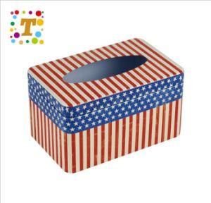 Red Pattern Household Toilet Paper Smoke Paper Towel Tinplate Box Foreign Trade