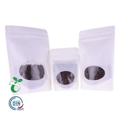 China Eco Friendly Corn Starch Based Zip Lock Packaging Oxo Compostable Biodagradable Kraft Paper Tea Coffee Bag