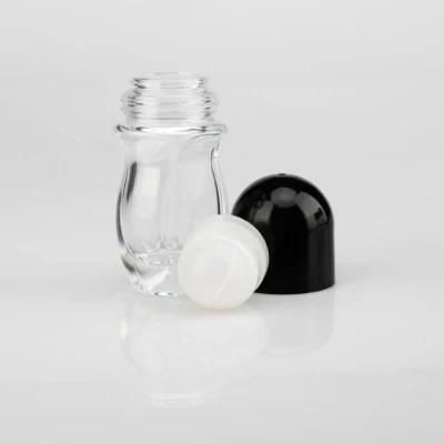 Custom Latest Design 30 Ml 50 Ml Refillable Clear Deodorant Roller Glass Roll on Bottle