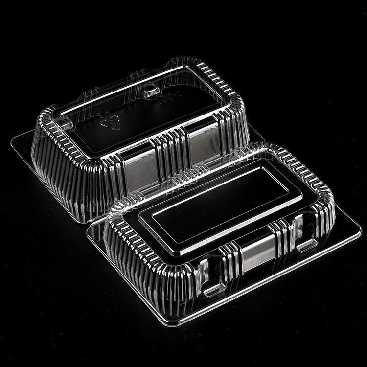 disposable clear blister plastic fruit container transparent clamshell PET plastic salad container with lid