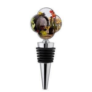Sublimation Blank Double Sides Printable Metal Red Wine Bottle Stopper