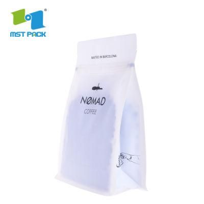 Food Package Manufacturers Biodegradable Block Bottom Side Gusset Aluminium Foil Custom Logo Printing 250g Coffee Bags