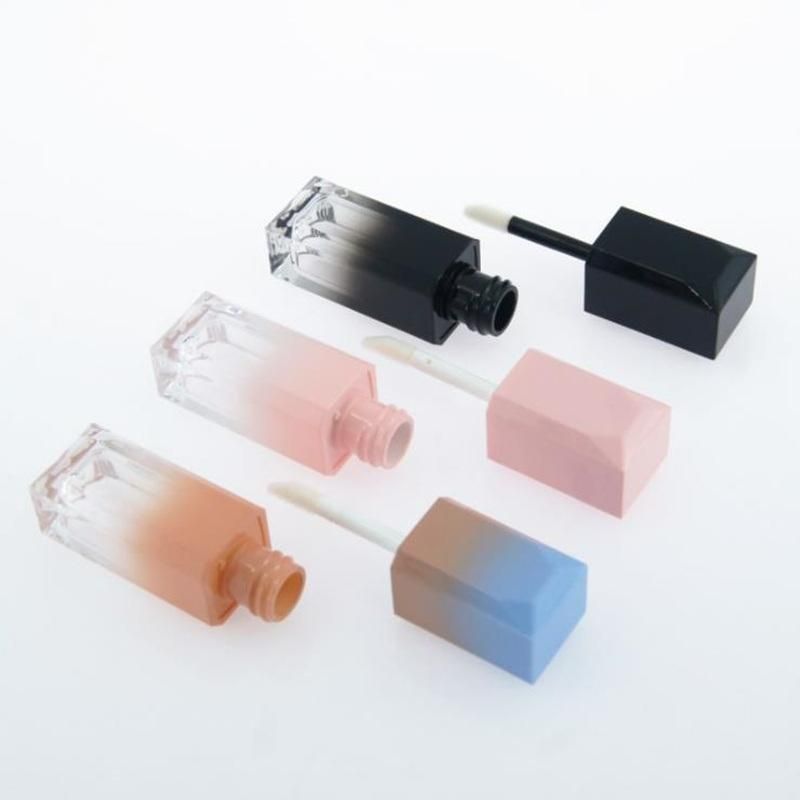 Square Makeup Liquid Empty Lipstick Lip Gloss Tubes High Quality Transparent Cosmetic Packaging Container