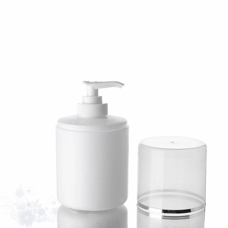 Round White Empty 250 Ml 300ml 400ml 500ml Large Lotion Pump Bottle Plastic HDPE PP Plastic Hair Conditioner Shampoo Bottles