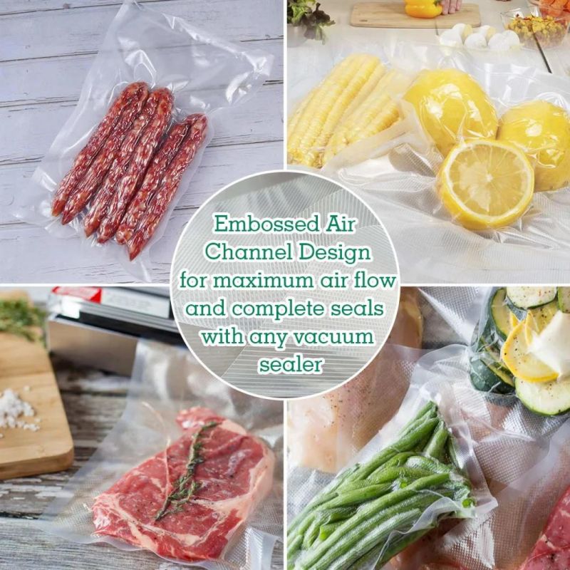 Custom Printed Plastic 100 Pack Vacuum Sealer Food Vacuum Bags