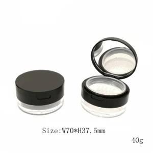 Bonnily Brand Stock 59mm Pan Matte Black Empty Plastic Compact Powder Case
