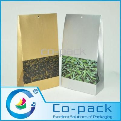 Paper Plastic Laminated Bag with Window for Tea Packaging