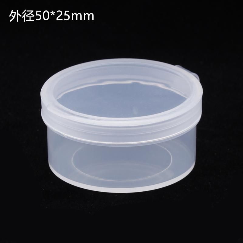 Round Shape Plastic Box with Attached Lid