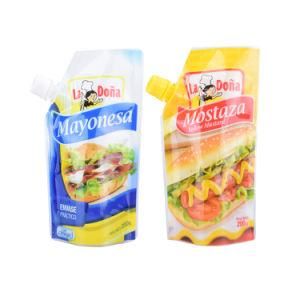 Custom Printing Aluminum Foil Stand up Pouch Juice Packaging Bag with Screw Caps and Spouts