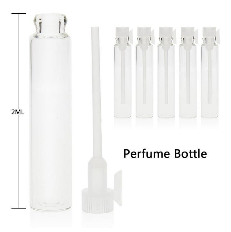 Mini Glass Perfume Small Sample Vials Perfume Bottle 2ml Empty Laboratory Liquid Fragrance Test Tube Trial Bottle