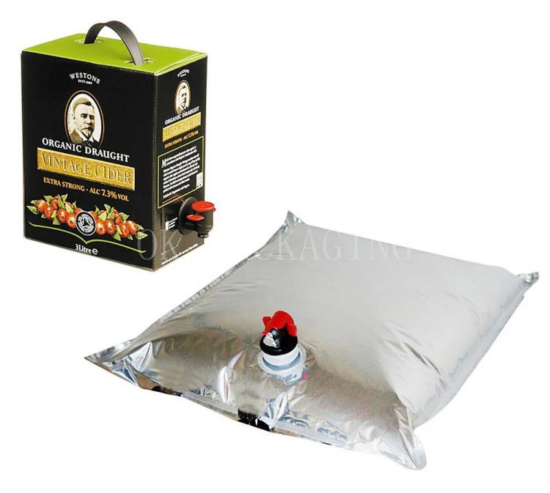 10L Aluminum Foil Bag in Box for Water 5L Spout Pouch with Vitop for Liquid 3L Red Wine Packaging Foil Storage Bag