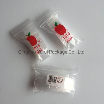 Wholesale Cheap LDPE Apple Small Zip Lock Bags/Mini Baggies