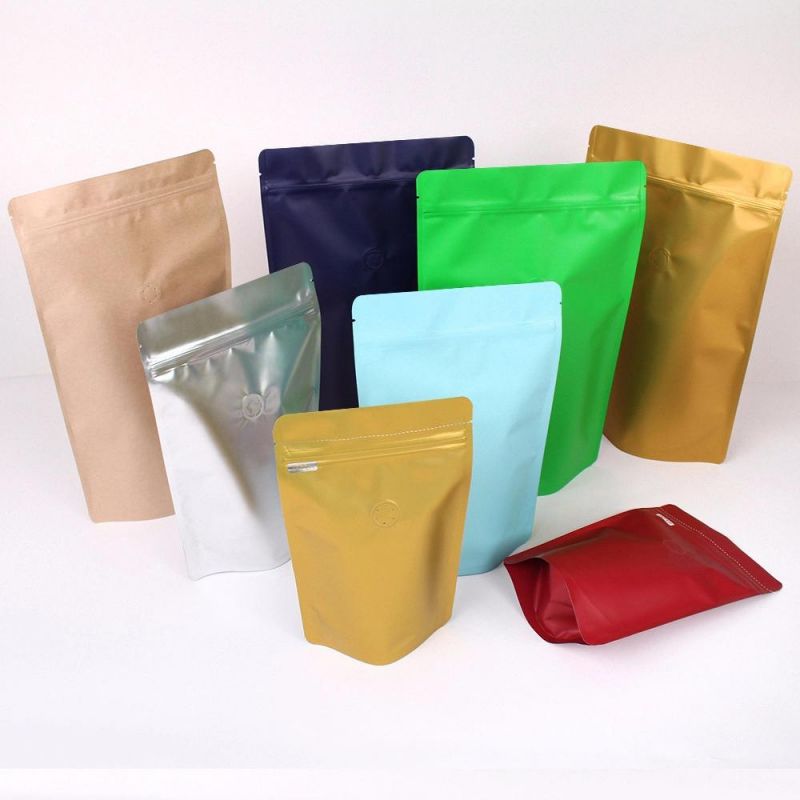 Custom Colorful 100g 150g 200g 250g 500g Zip Valve Diamond Shape Pouch Bags Coffee Packaging