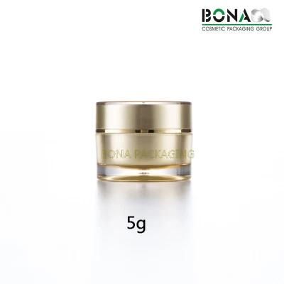 High Quality 5g Small Jar Golden Acrylic Jar