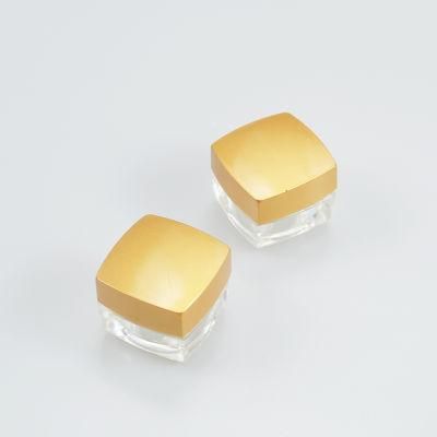 Warehouse Plastic Acrylic 3G5g Cream Jar Sample Transparent Bottle Gold Lid