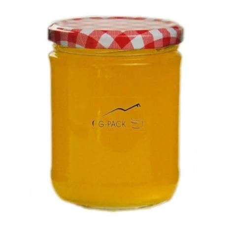 Cylinder Glass Jar for Jam with Metal Cap