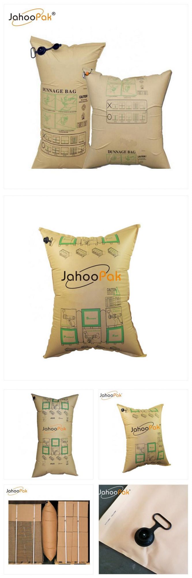 80X180cm Kraft Paper Air Inflatable Dunnage Bag for Container Loading